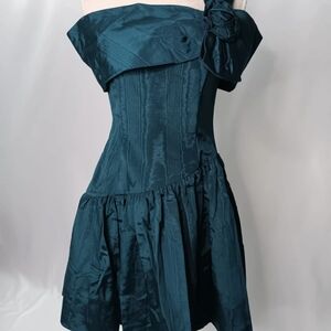 Jessica McClintock Strapless Teal Dress